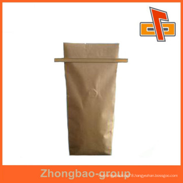 china maker resealable printing side gusset kraft paper value bag with tin tie for coffee and other food packaging